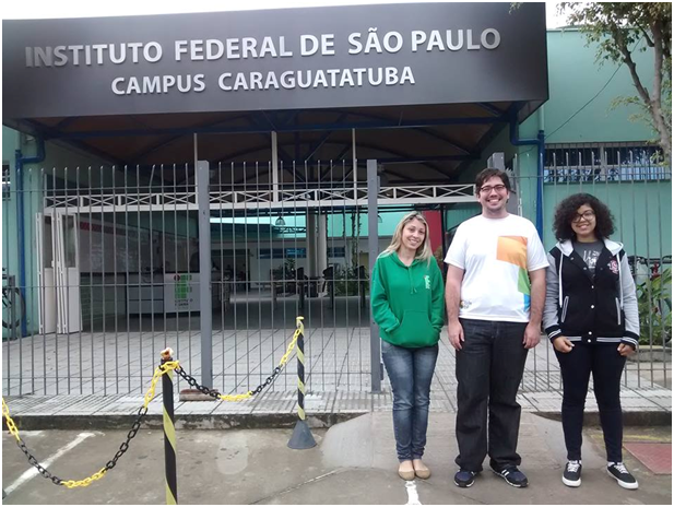 Rosana, Lucas e Gabriela, os membros do Núcleo Rede CsF Caraguá