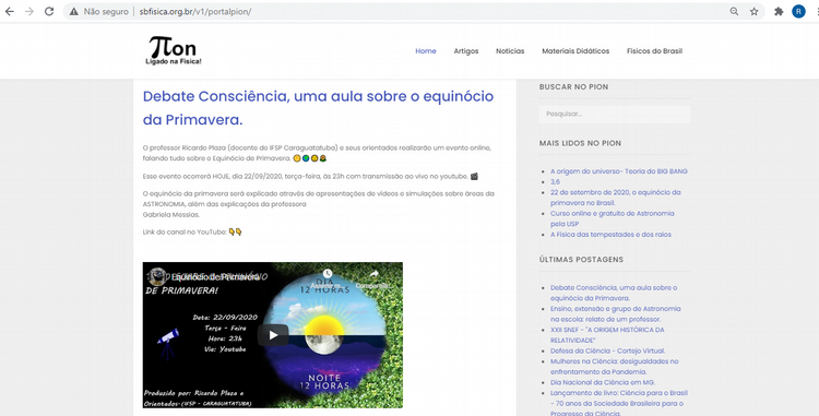 Portal Pion da Sociedade Brasileira de Física (SBF)