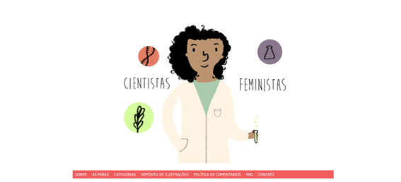 Imagem 6 - Página inicial do blog Cientistas Feministas