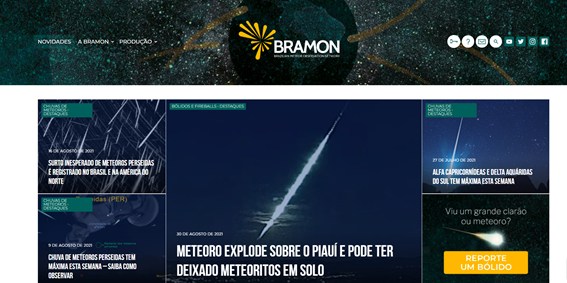 Imagem 7 - Página inicial do site da BRAMON