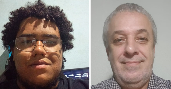 Imagem 1 – Rodrigo Henrique Revelete Godoy e professor Ricardo Plaza