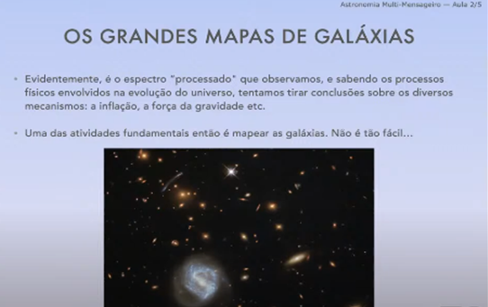 Imagem 3 – Cena de aula do curso sobre Cosmologia e Astrofísica