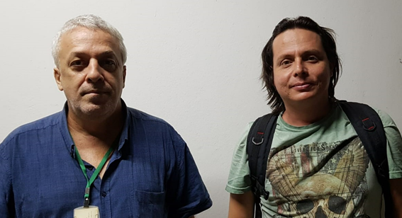 Imagem 1 - Professor Ricardo Plaza e Rodrigo Bicudo