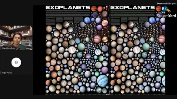 Imagem 5 – Slide com representações de exoplanetas