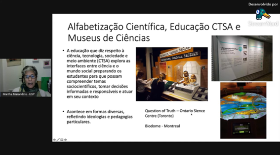 Imagem 4 – Slide sobre Alfabetização Científica, Educação CTSA e Museus de Ciência