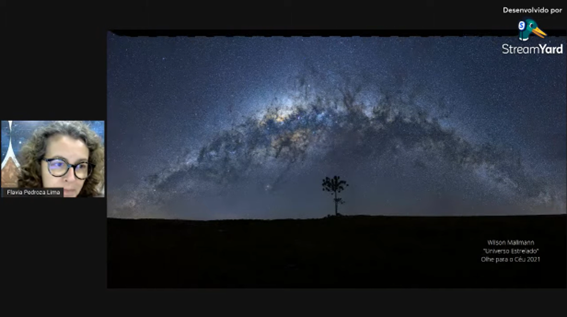 Imagem 4 – Slide com imagem da Via Láctea