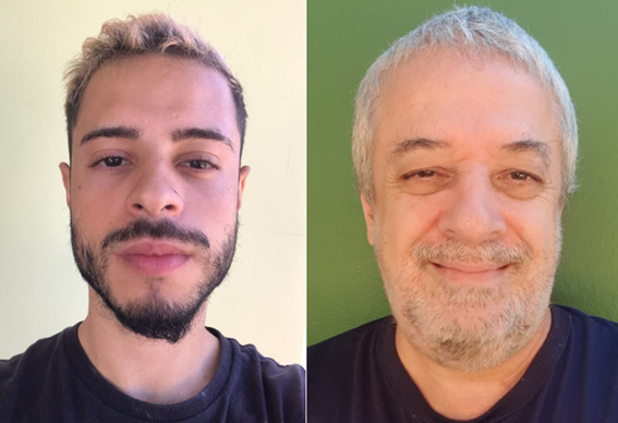 Imagem 1 – Vinicius Carvalho Rosa e professor Ricardo Plaza