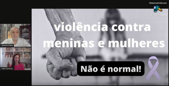 Imagem 4 – Slide sobre a violência contra meninas e mulheres