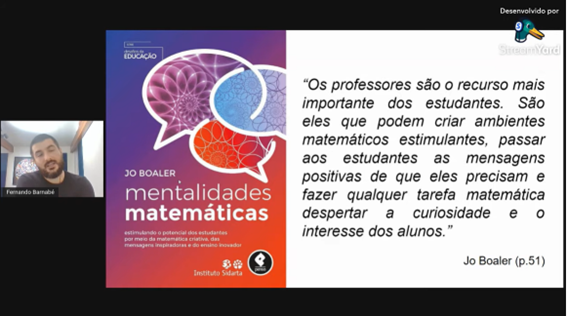 Imagem 4 – Slide sobre o livro Mentalidades Matemáticas de Jo Boaler