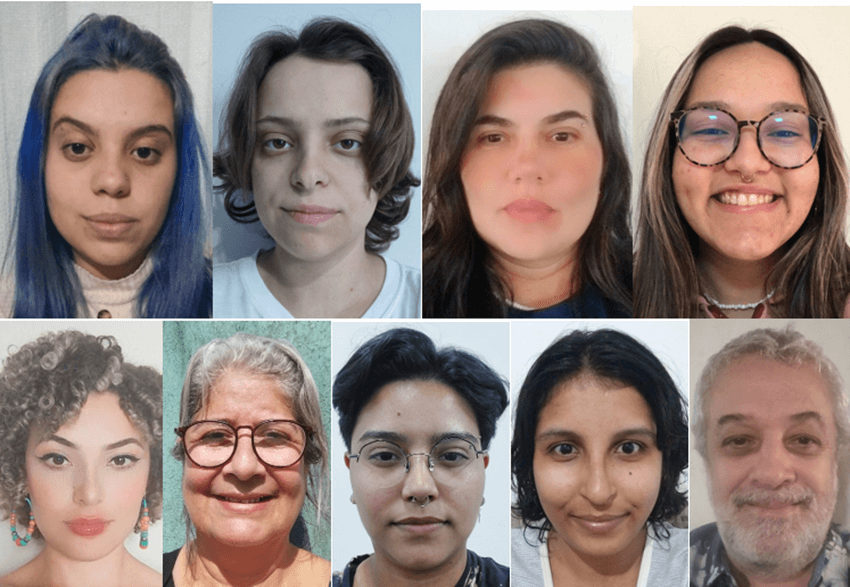 Imagem 1 – Izabella, Isis, Michele, Kamily, Thamiris, Jeane, Nicoli, Evelyn e Ricardo
