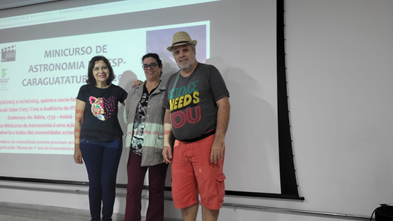 Imagem 6 – Professores Adriana, Edna e Ricardo