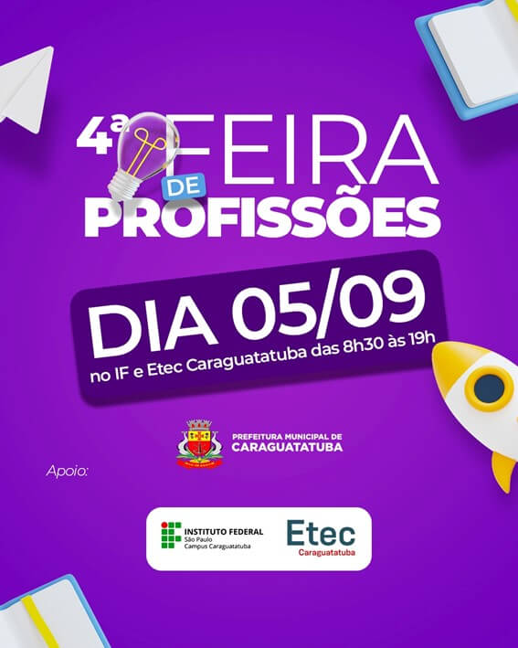 Imagem 2 – Ilustração de divulgação da 4ª Feira das Profissões