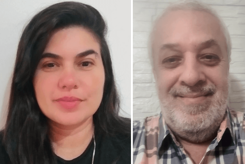 Imagem 1 – Michele Feitosa e professor Ricardo Plaza