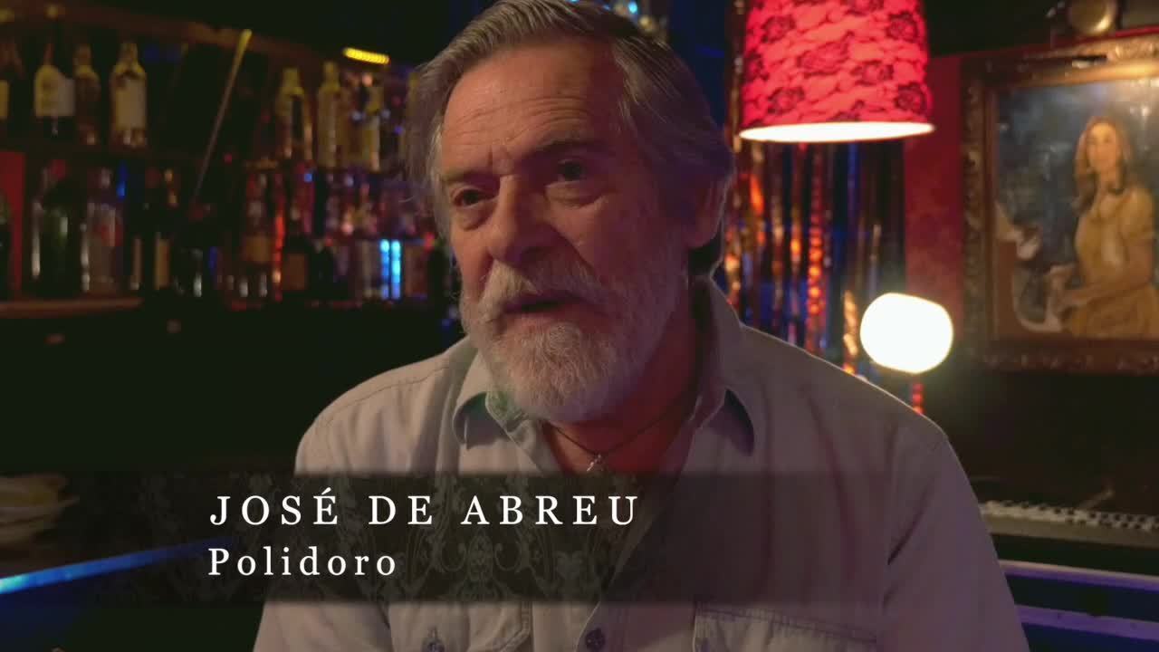 Ator José de Abreu que faz o papel do juiz Polidoro no filme
