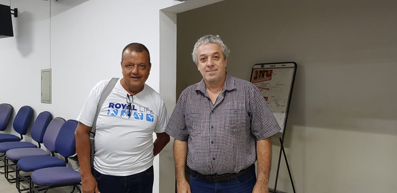 João Carlos e professor Ricardo Plaza