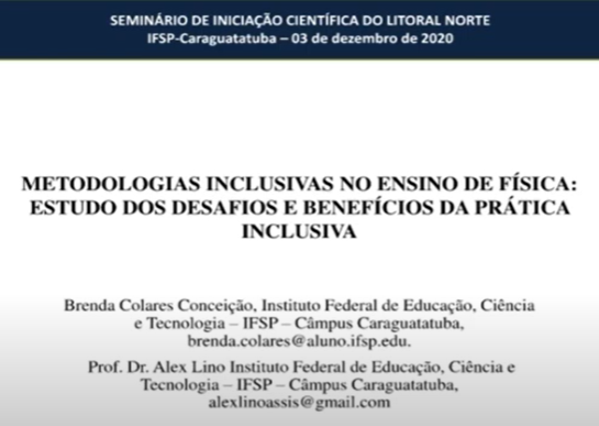 Slide inicial da apresentação de Brenda Colares Conceição