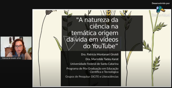 Imagem 3 – Slide inicial da apresentação da professora Patrícia
